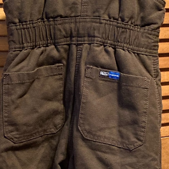 Walls Tough Wear Grow System Brown Canvas Bib Snow Pants - Picture 14 of 14